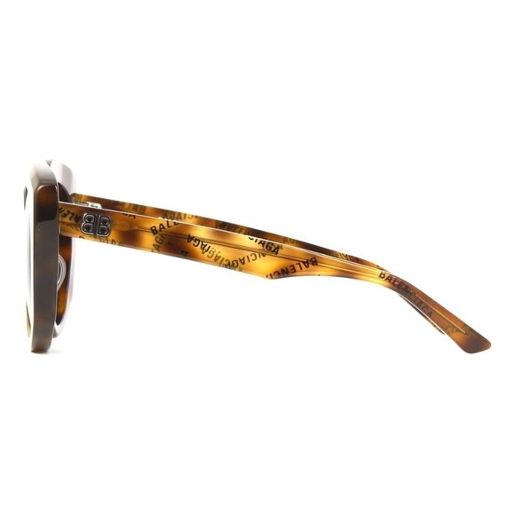 New BALENCIAGA Havana Cat Eye BB0126 005 Sunglasses Women - Picture 3 of 4